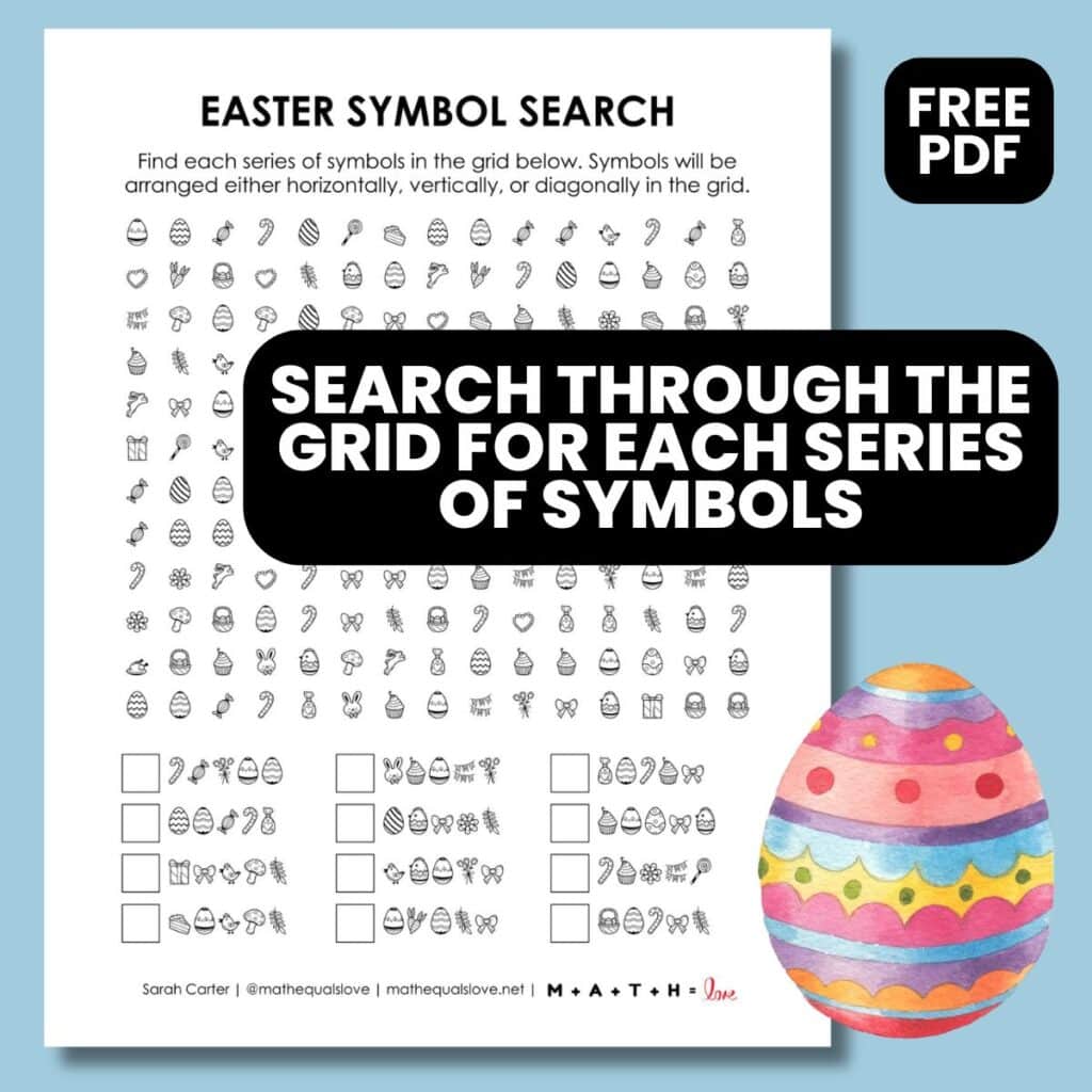 easter symbol search puzzle.