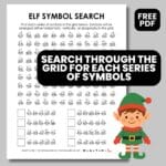 elf symbol search puzzle for christmas.
