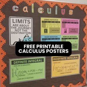 Printable Classroom Posters (FREE PDFs for Math and Science)