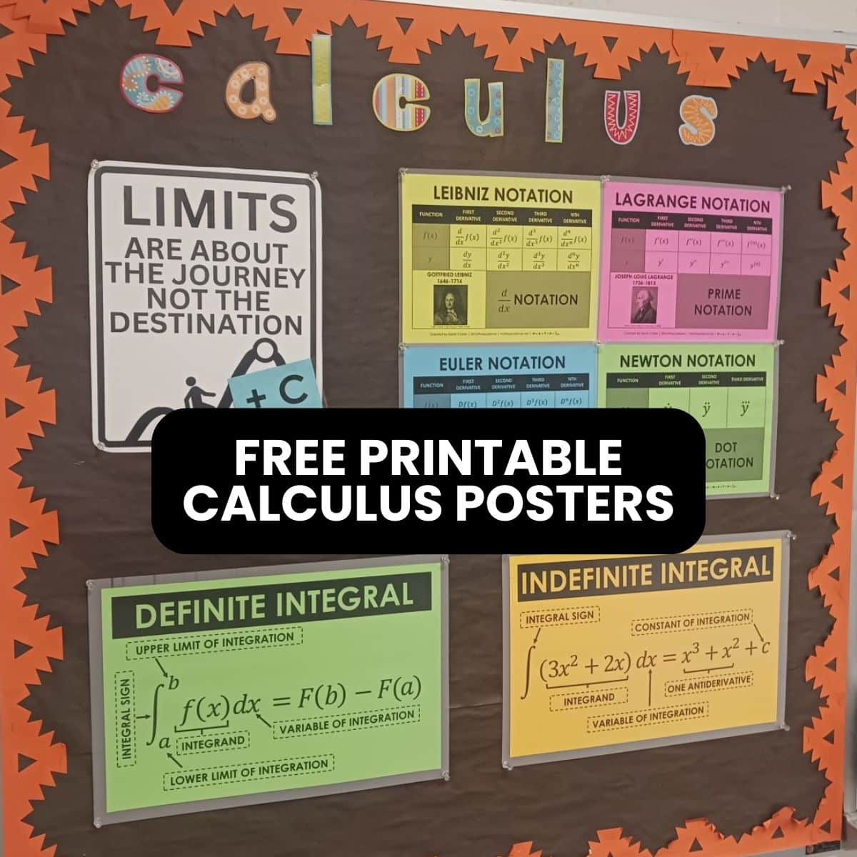 free printable calculus posters for the math classroom.