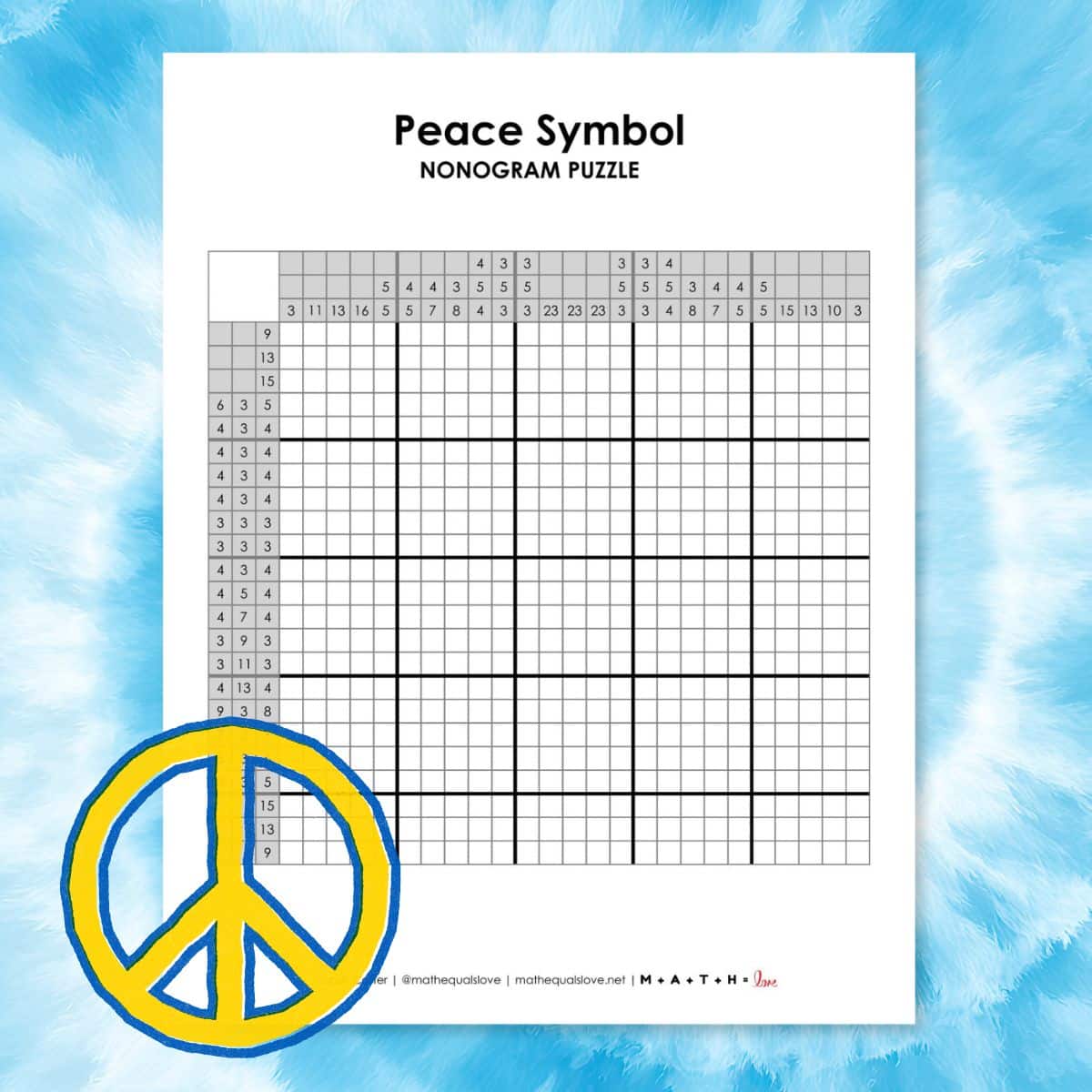 peace symbol nonogram puzzle.