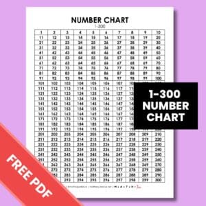 1-300 Number Chart | Math = Love