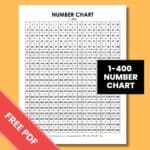 1-400 Number Chart | Math = Love