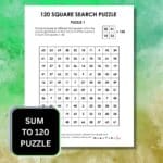 120 square search puzzles.
