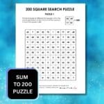 200 square search puzzles.