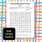 500 square search puzzles.