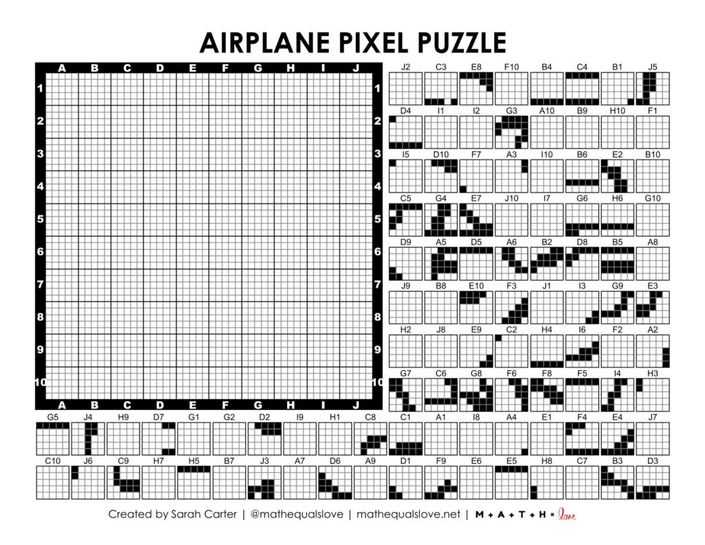 airplane pixel puzzle pdf.