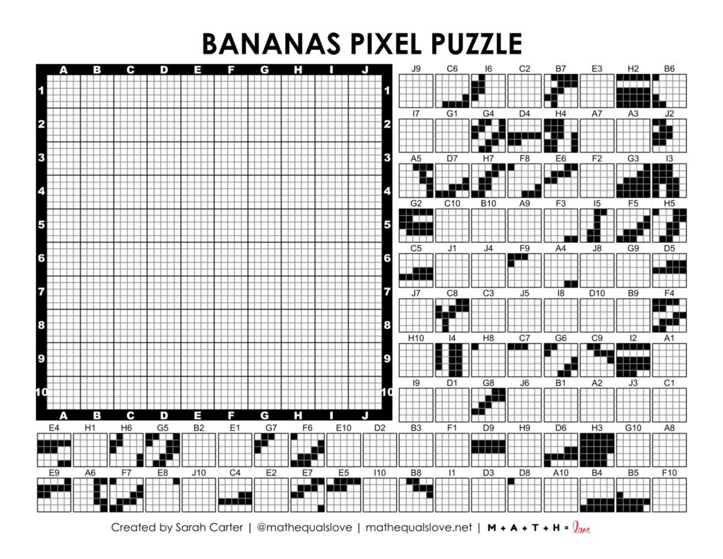 screenshot of bananas pixel puzzle.