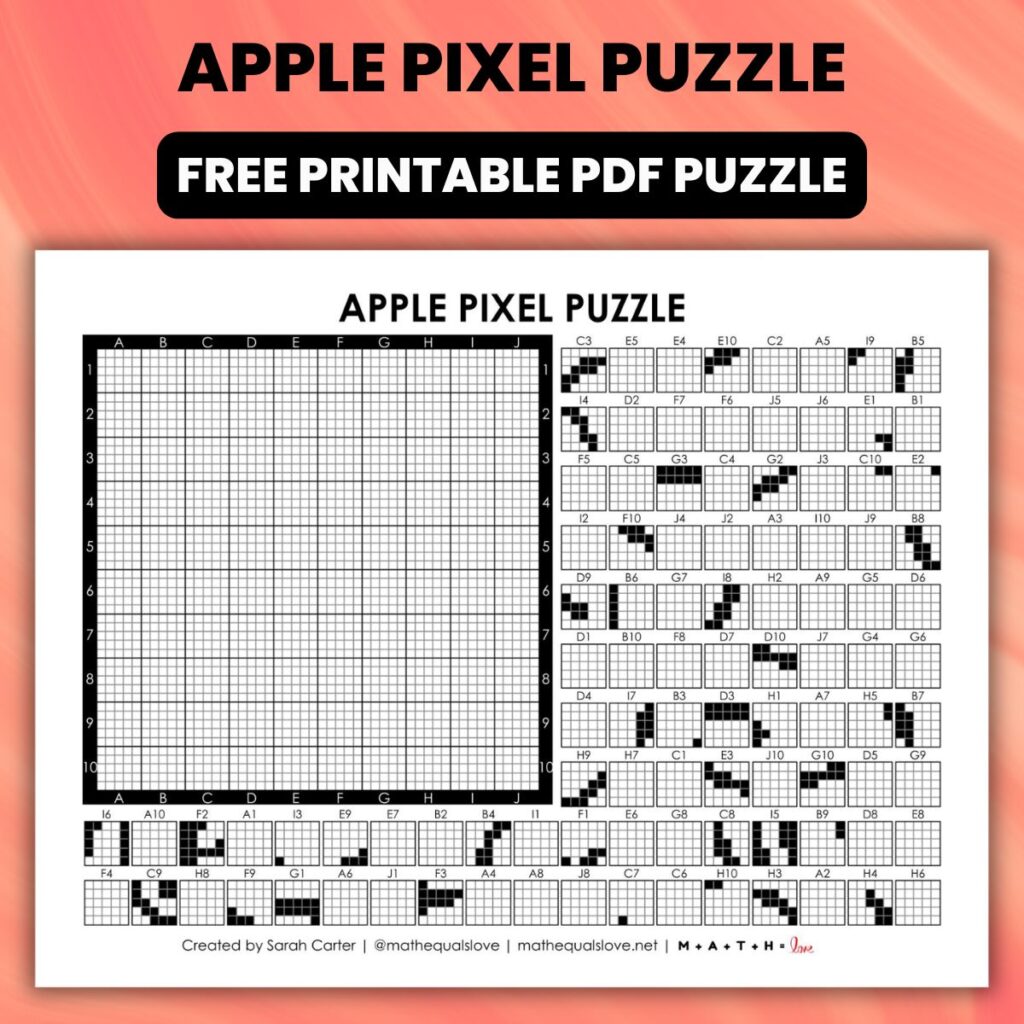 apple pixel puzzle activity free pdf.