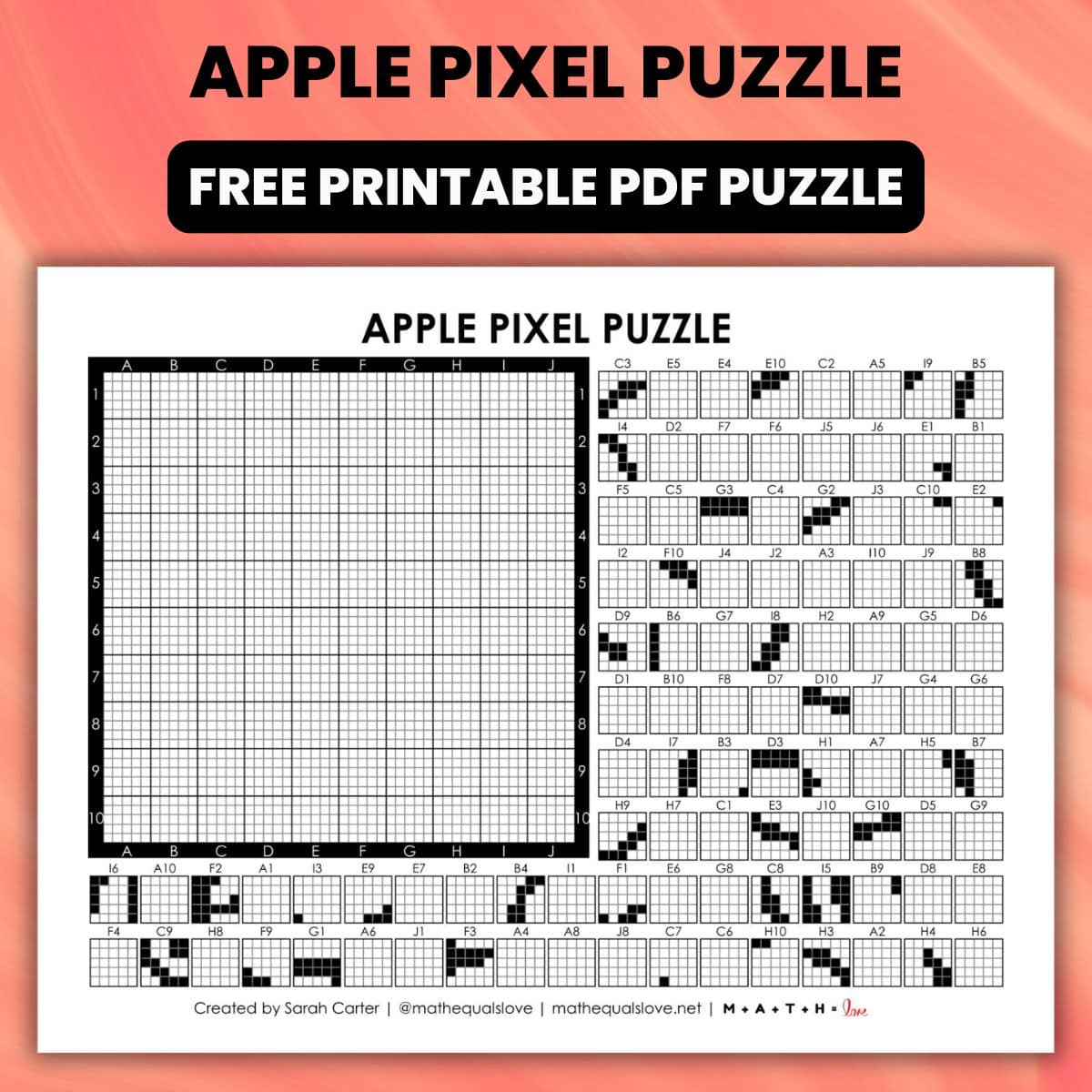 apple pixel puzzle activity free pdf.