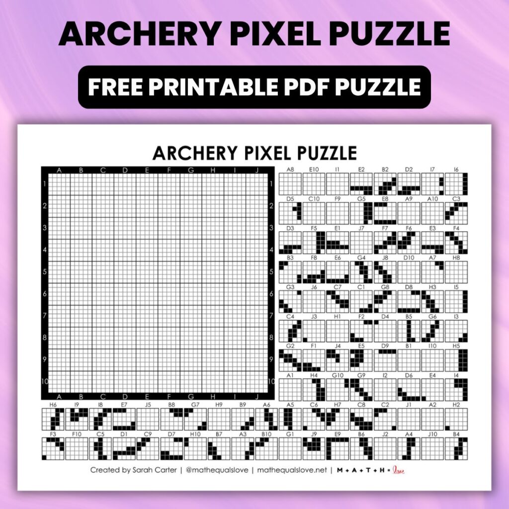 archery pixel puzzle.