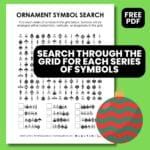 christmas ornament symbol search puzzle.