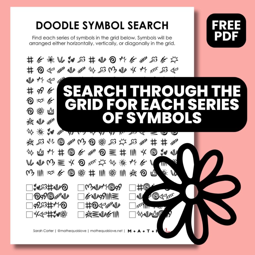doodle symbol search puzzle.