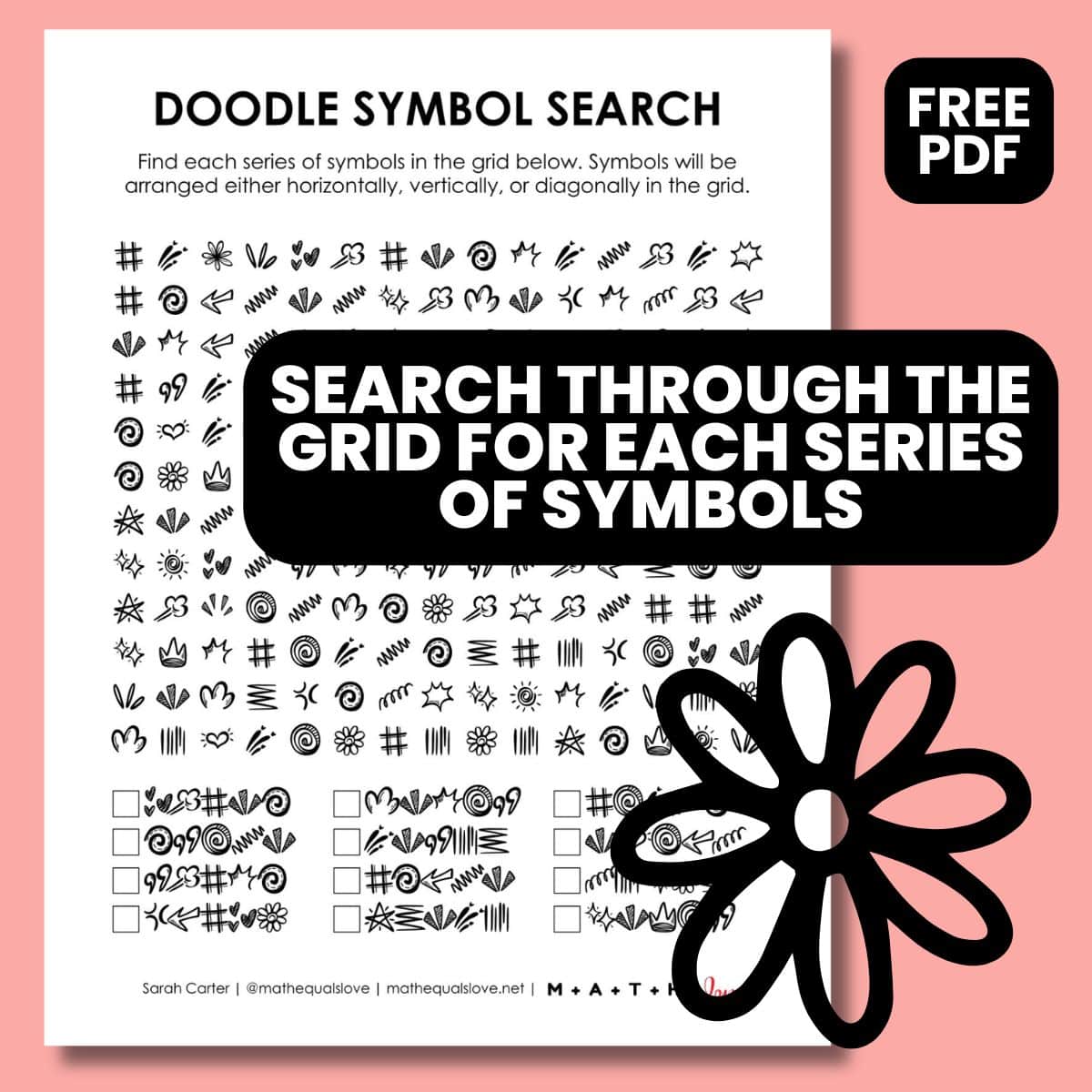 doodle symbol search puzzle.