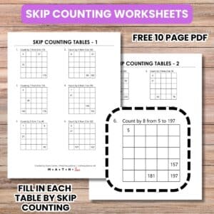 Skip Counting Activities and Teaching Resources | Math = Love
