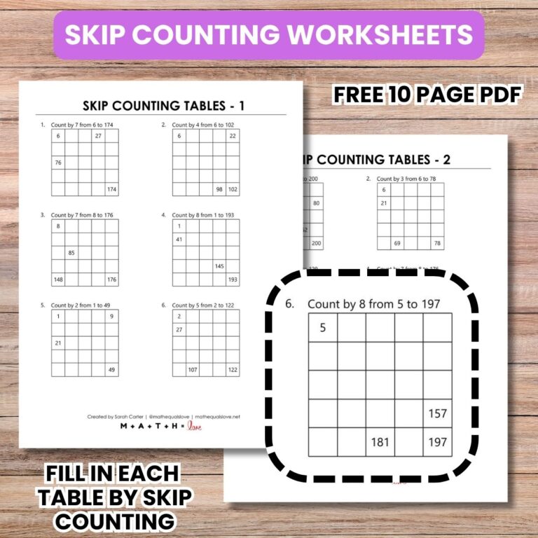 Skip Counting Activities and Teaching Resources | Math = Love