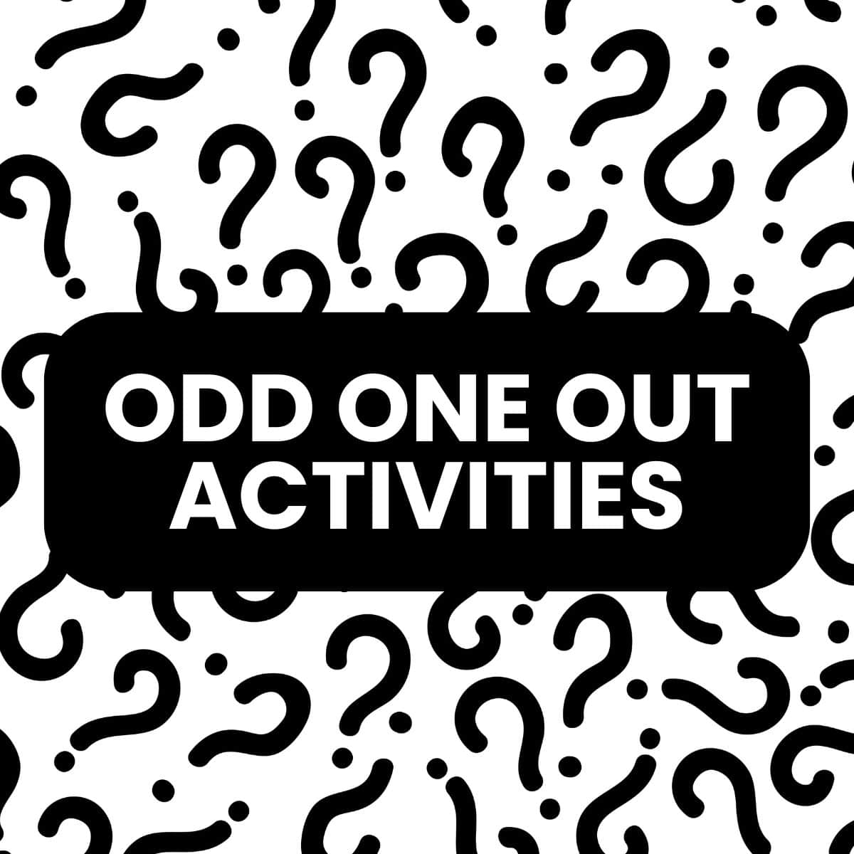 odd one out math activities and science.