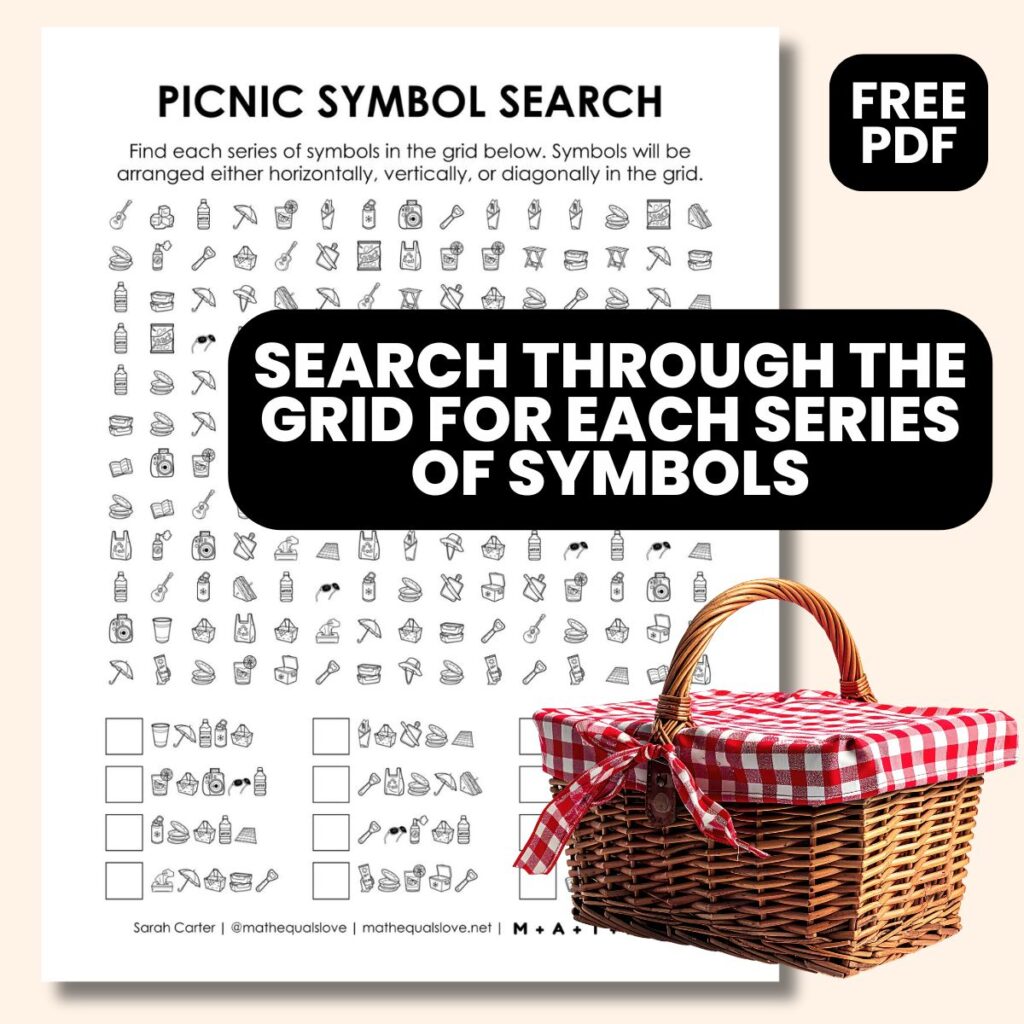picnic symbol search puzzle.