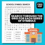 school symbol search puzzle.