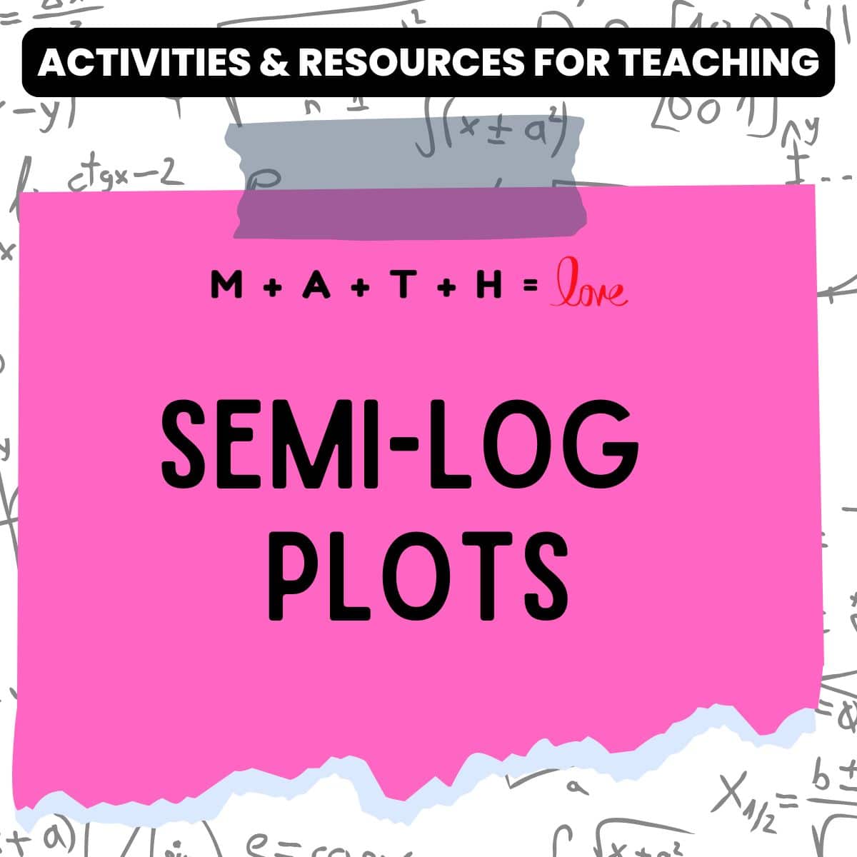 Semi-log Plots Activities and Teaching Resources | Math = Love