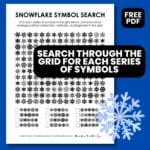 snowflake winter symbol search puzzle.