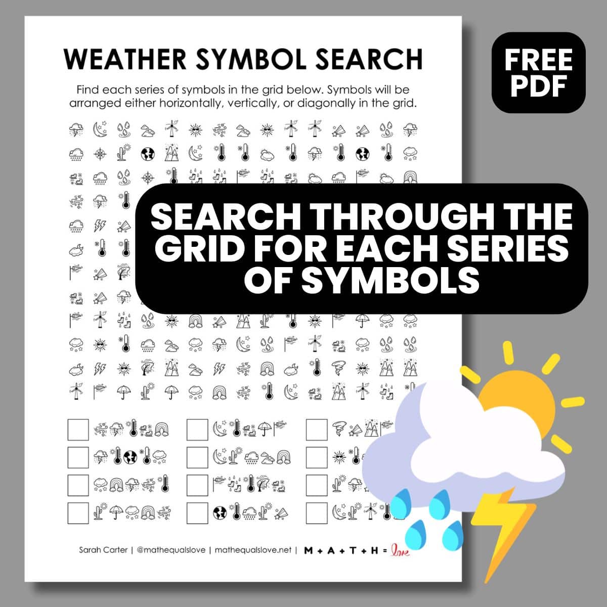 weather symbol search puzzle.