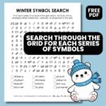 winter symbol search puzzle.