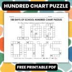100th day of school hundred chart puzzle worksheet pdf.