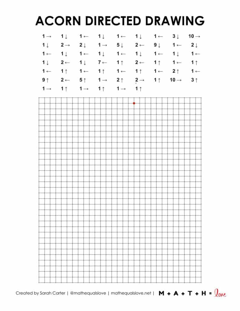 acorn directed drawing worksheet.