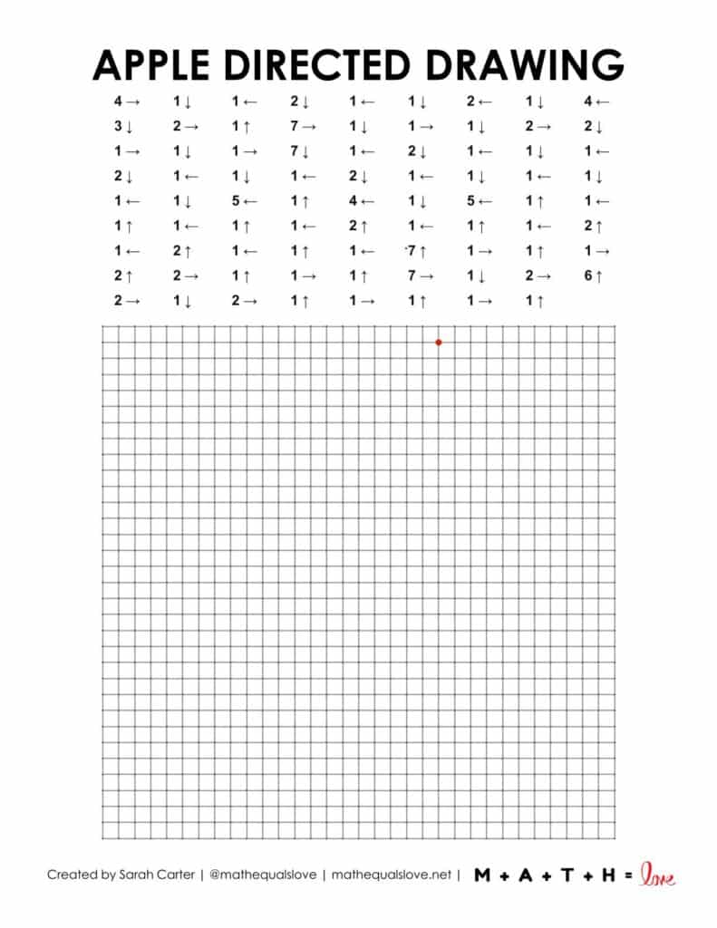 apple directed drawing activity