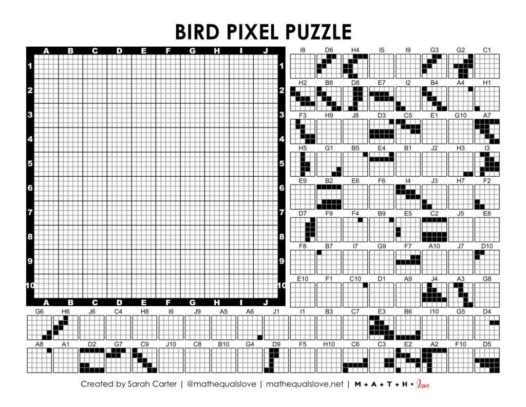 screenshot of bird pixel puzzle.
