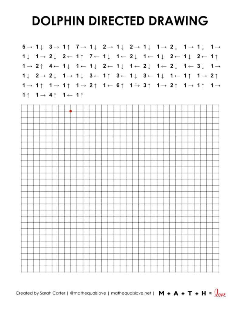dolphin directed drawing worksheet.