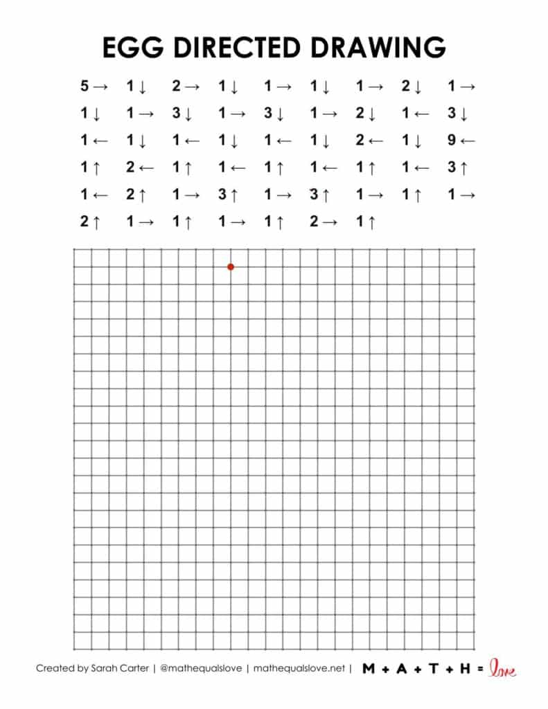 easter egg directed drawing worksheet activity.