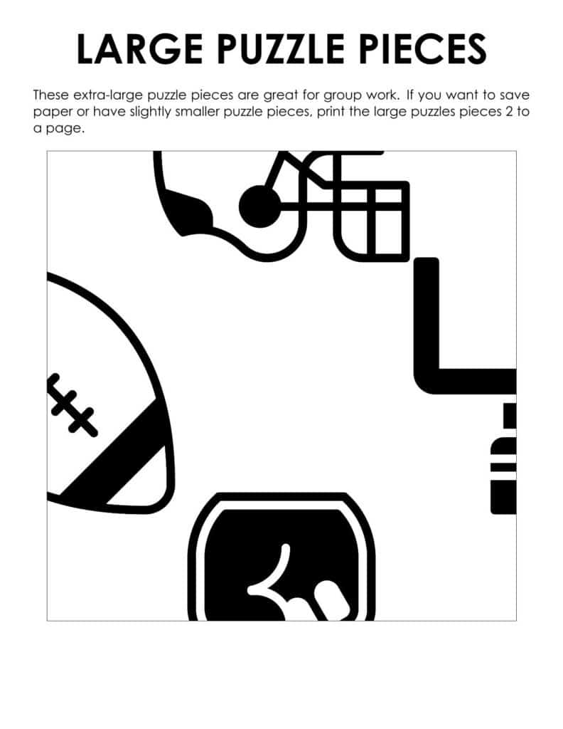 jumbo puzzle pieces for football edge matching puzzle.