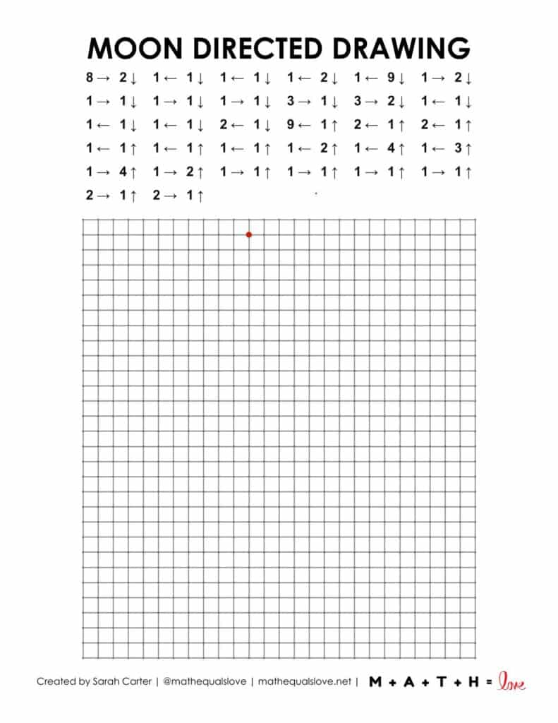moon directed drawing worksheet.