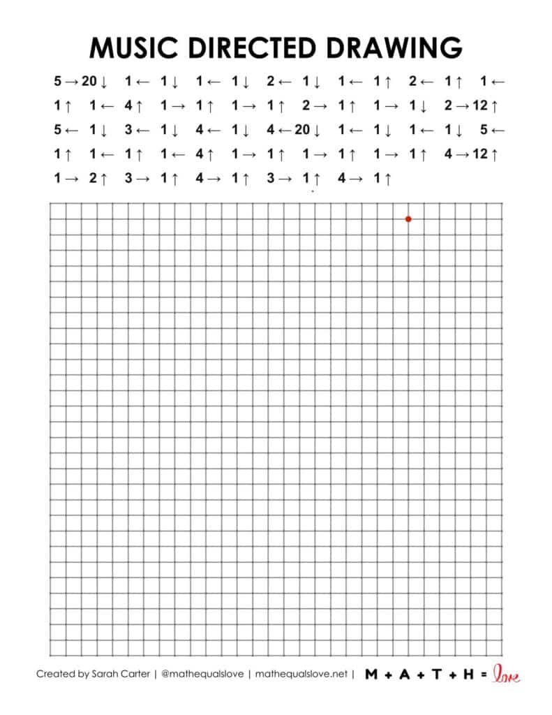 music notes directed drawing worksheet.