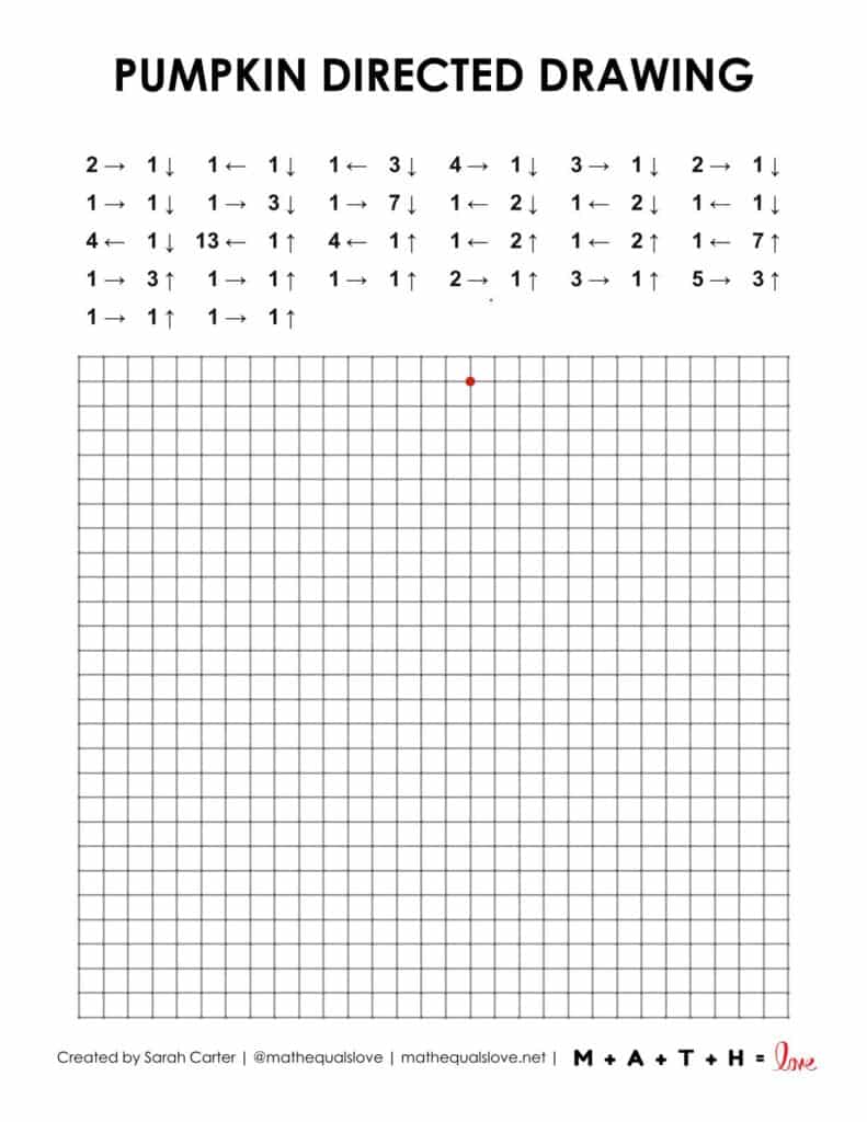 pumpkin directed drawing worksheet for fall.