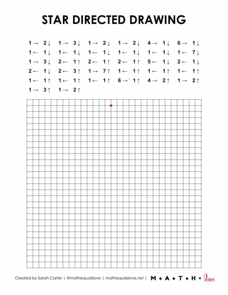 star directed drawing worksheet.