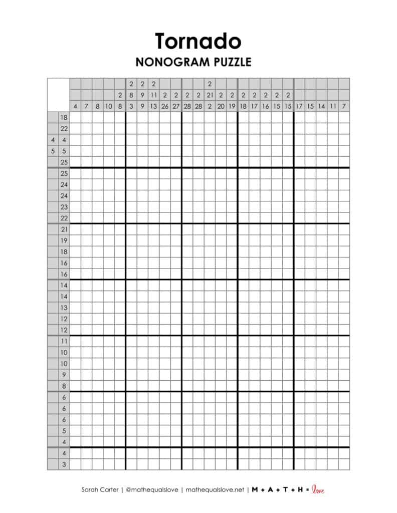 tornado nonogram puzzle.
