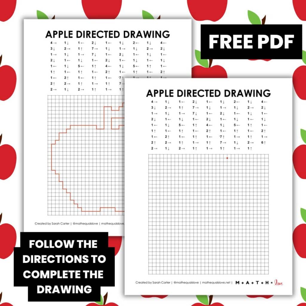 apple directed drawing activity.