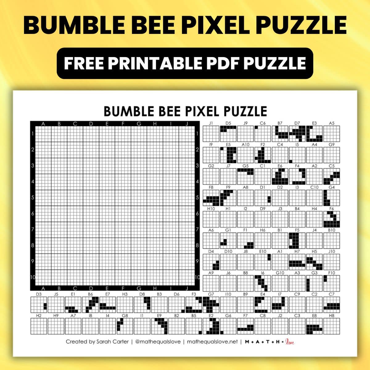 bumble bee spring pixel puzzle pdf.