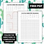cactus directed drawing activity.