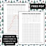 christmas tree directed drawing worksheet activity.
