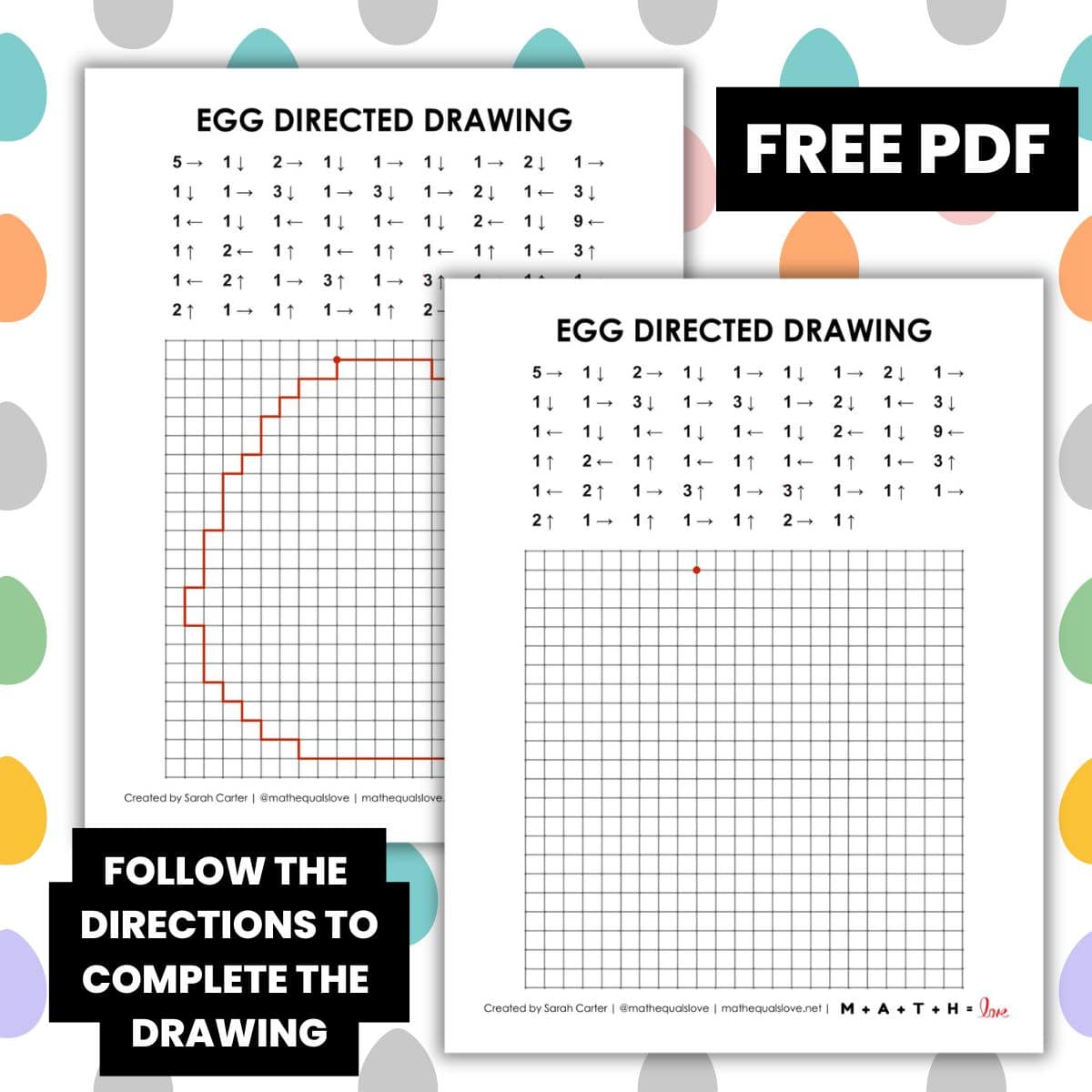 easter egg directed drawing worksheet.