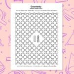 geometry hidden word puzzle.
