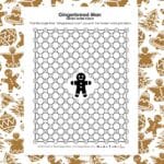 gingerbread man hidden word puzzle for christmas.