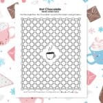 hot chocolate hidden word puzzle for winter.