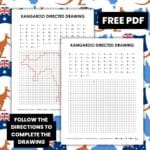 kangaroo directed drawing activity worksheet.