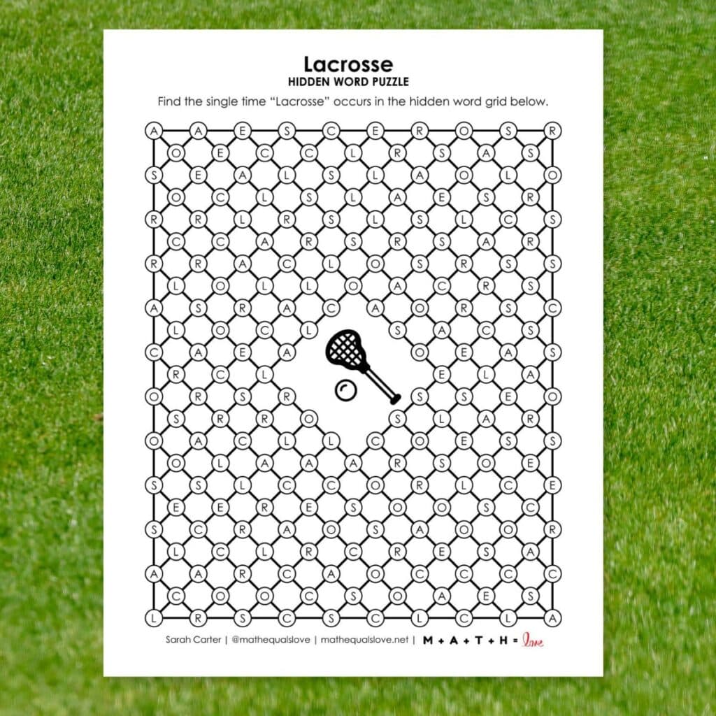 lacrosse hidden word puzzle.