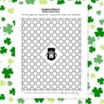 leprechaun hidden word puzzle for st patrick's day.